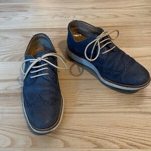 Cole Haan Blue Oxfords with Cream Laces
